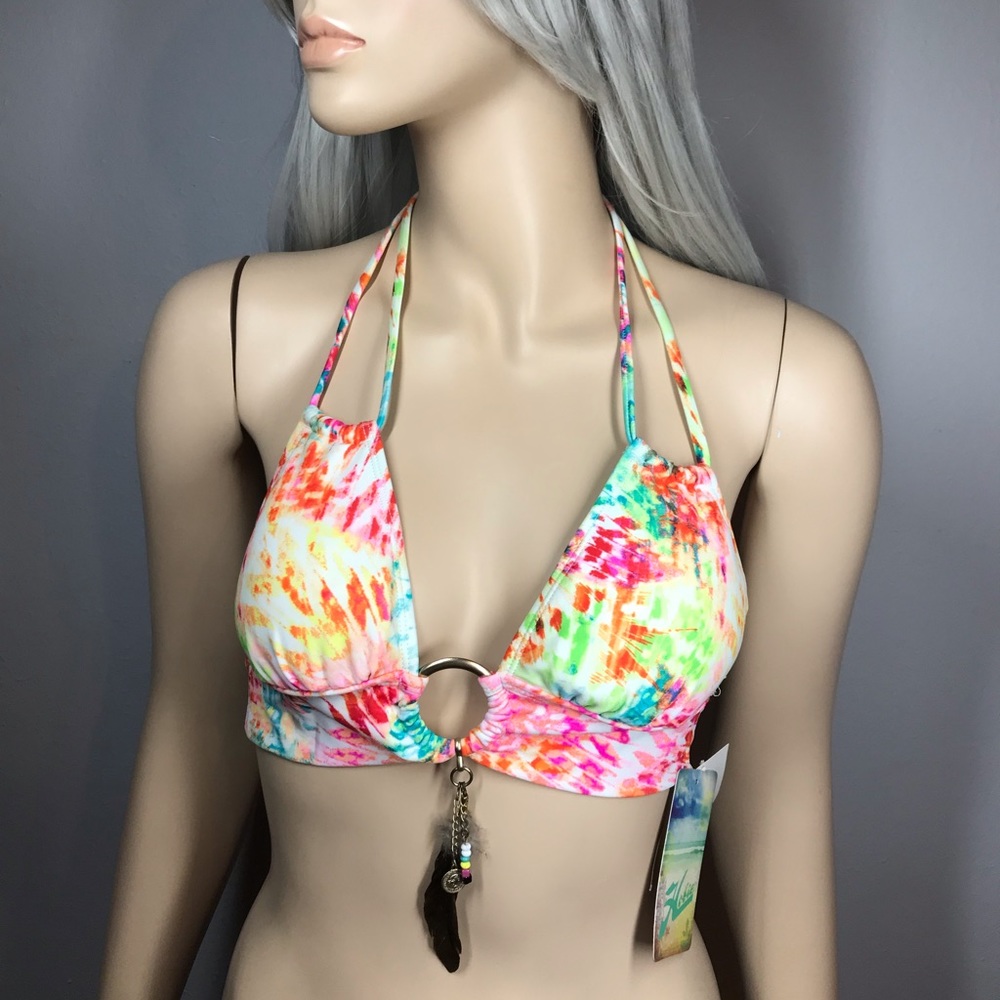 ✨HOST PICK✨ Bright Tie-dyed Bikini w/ Boho Charms